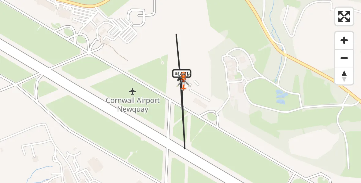 Flight route Coastguard Helicopter Cornwall Airport Newquay - Cornwall Airport Newquay, 12 July 2026, 08:21