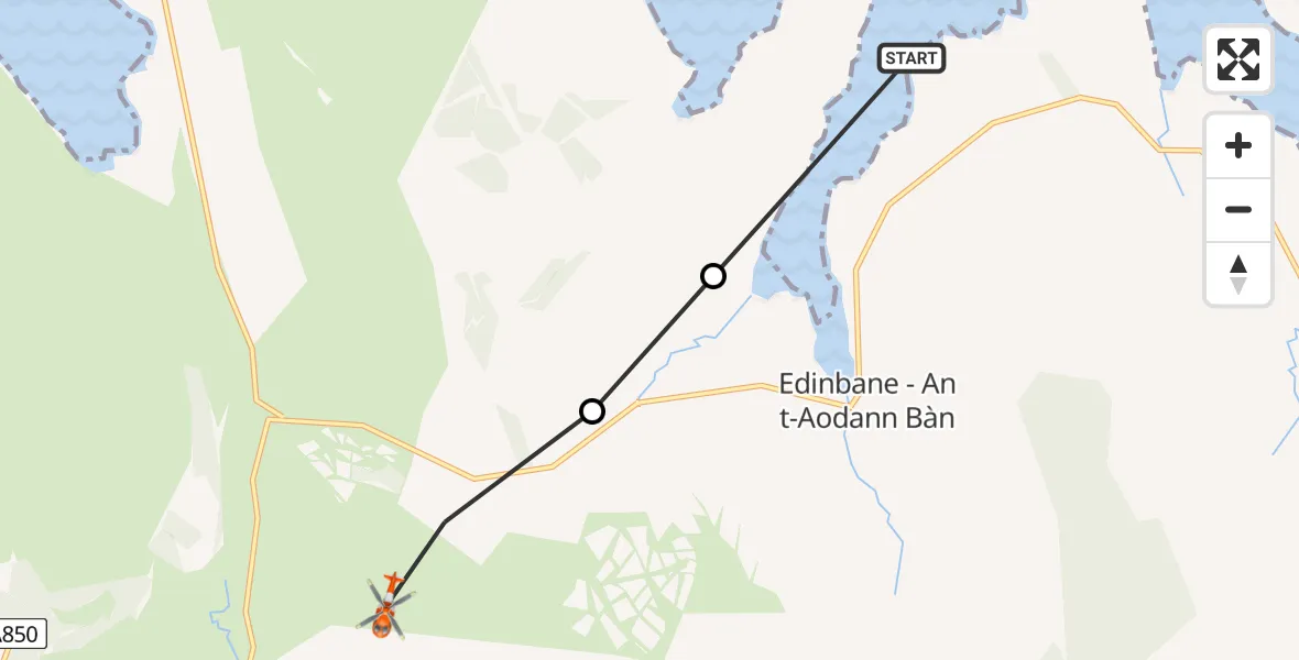 Flight route Coastguard Helicopter Fanks - Highland, 12 July 2026, 10:11