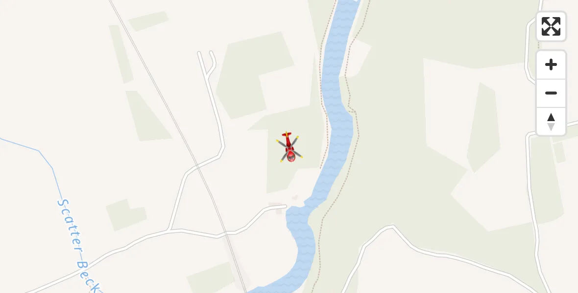 Flight route Air Ambulance Helicopter Great Salkeld - Great Salkeld, 12 July 2026, 11:42