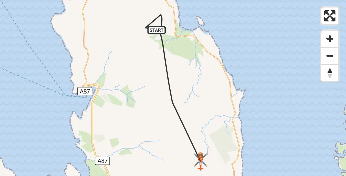 Flight route Coastguard Helicopter Staffin - Stafainn - Staffin - Stafainn, 12 July 2026, 12:24