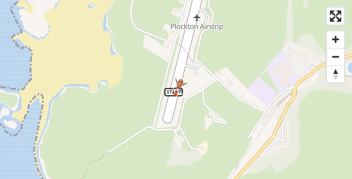 Flight route Coastguard Helicopter Plockton Airstrip - Plockton Airstrip, 12 July 2026, 12:53