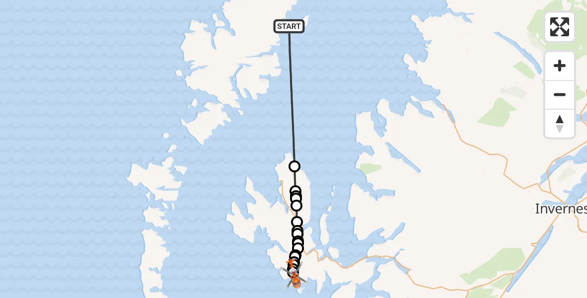 Flight route Coastguard Helicopter Inner Seas - Coire na Banachdaich, 12 July 2026, 15:31