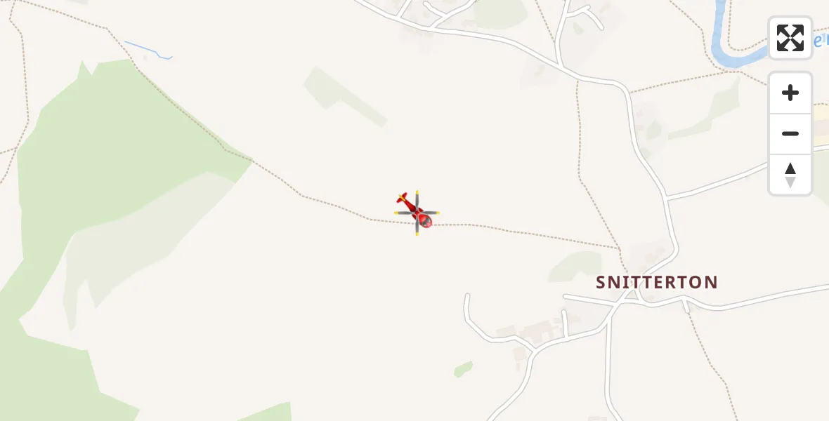 Flight route Air Ambulance Helicopter Darley Bridge - Darley Bridge, 12 July 2026, 18:25