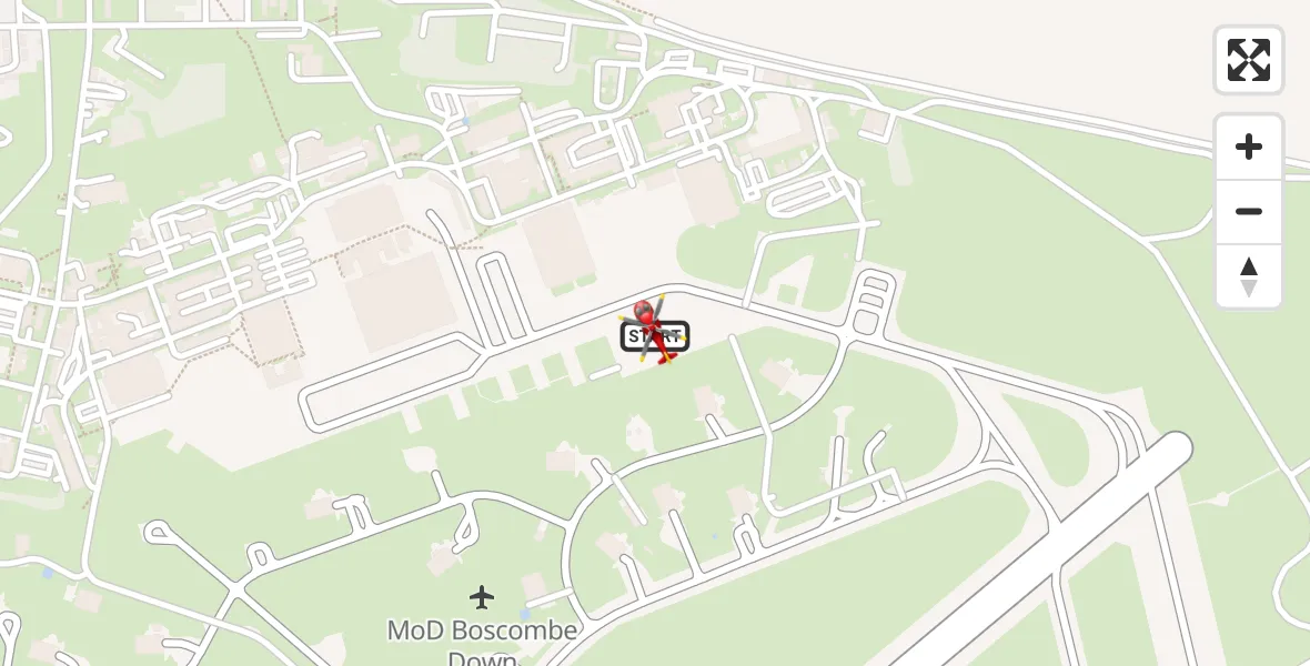 Flight route Air Ambulance Helicopter MoD Boscombe Down - MoD Boscombe Down, 13 July 2026, 11:18