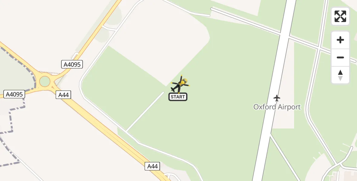 Flight route Police Helicopter London Oxford Airport - London Oxford Airport, 13 July 2026, 14:14
