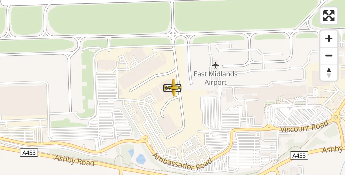 Flight route Police Aircraft East Midlands Airport - East Midlands Airport, 13 July 2026, 14:23