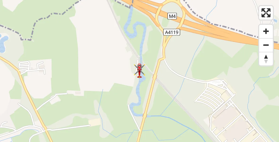 Flight route Air Ambulance Helicopter Pendoylan - Pendoylan, 13 July 2026, 14:35