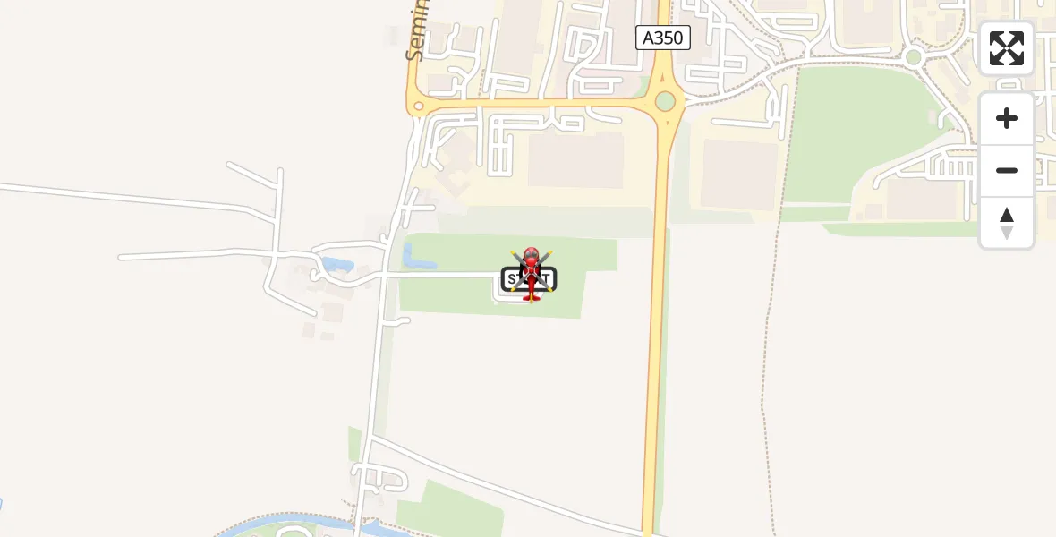 Flight route Air Ambulance Helicopter Wiltshire Air Ambulance - Wiltshire Air Ambulance, 13 July 2026, 18:28