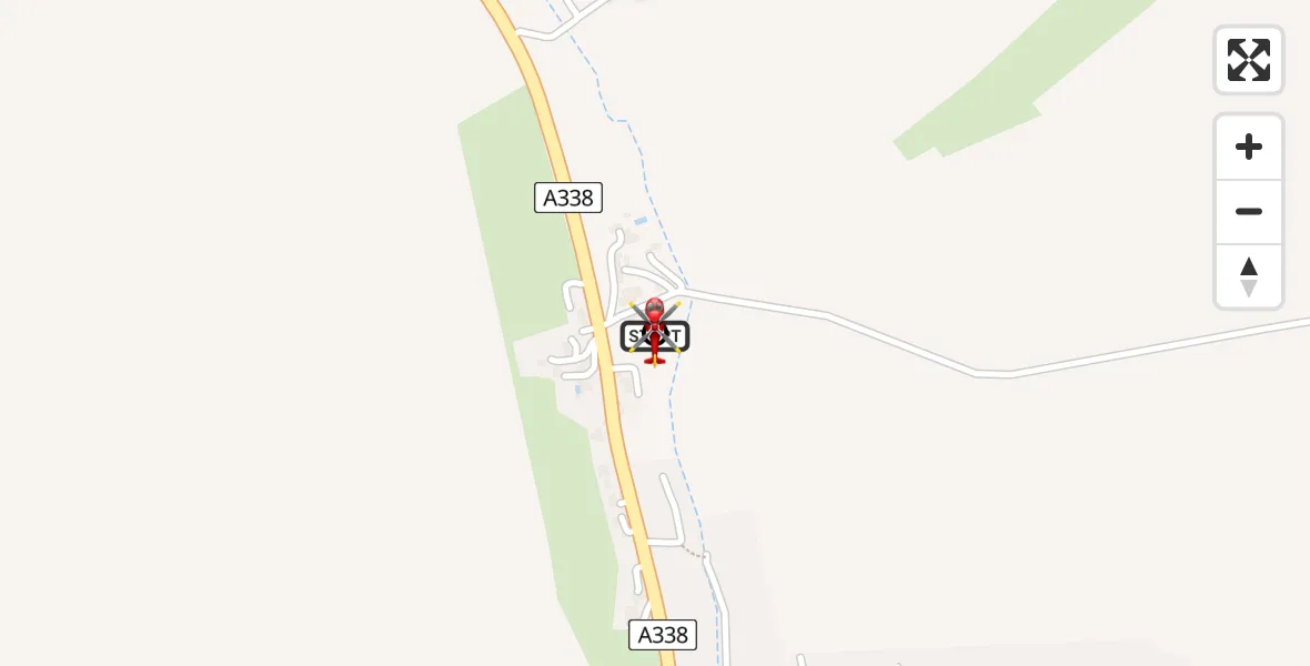 Flight route Air Ambulance Helicopter Collingbourne Ducis - Collingbourne Kingston, 14 July 2026, 08:05