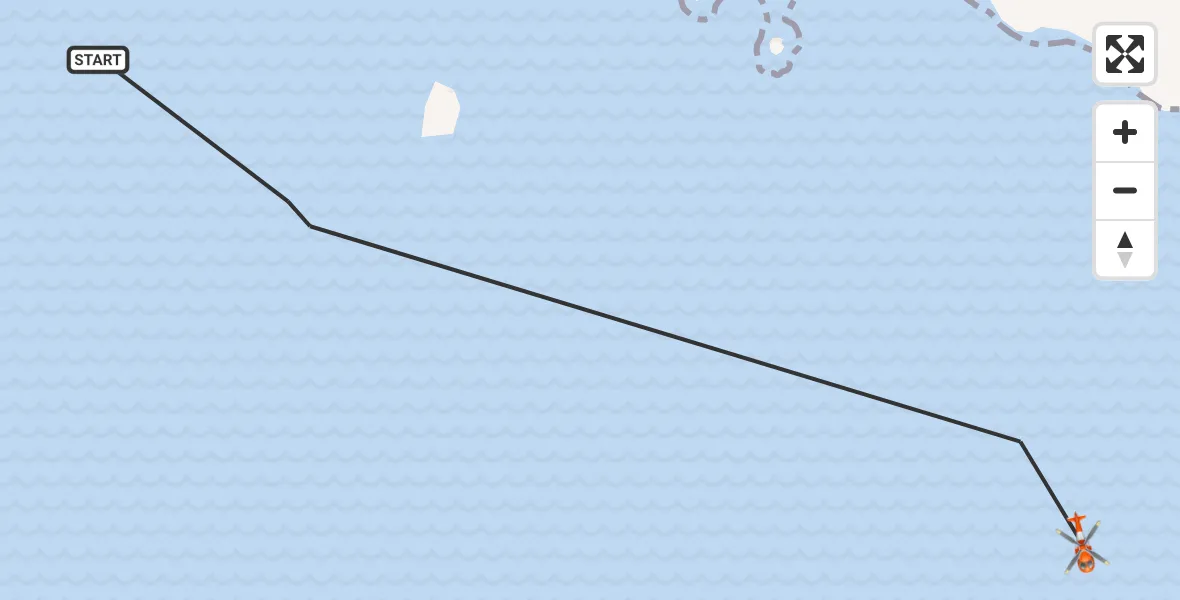 Flight route Coastguard Helicopter Inner Seas - Inner Seas, 14 July 2026, 09:38