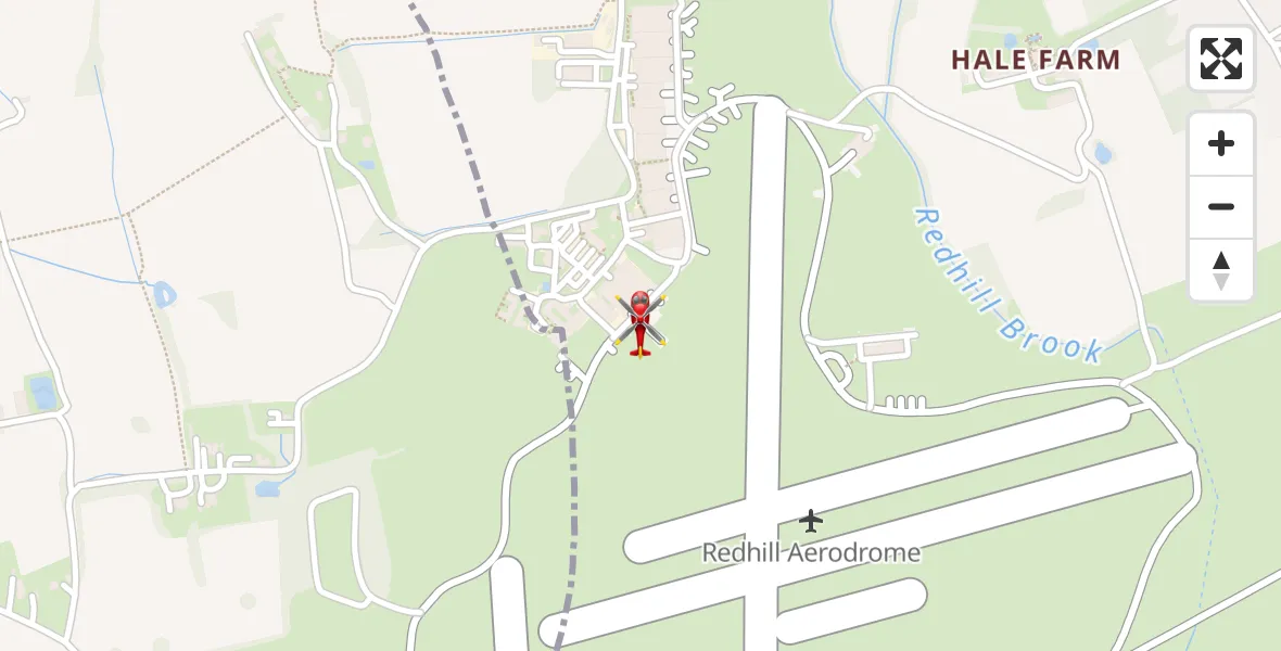 Flight route Air Ambulance Helicopter Redhill Aerodrome - Redhill Aerodrome, 14 July 2026, 10:14