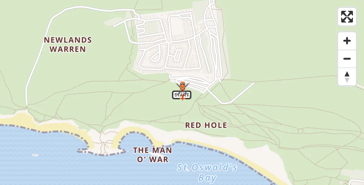 Flight route Coastguard Helicopter West Lulworth - West Lulworth, 15 July 2026, 15:05