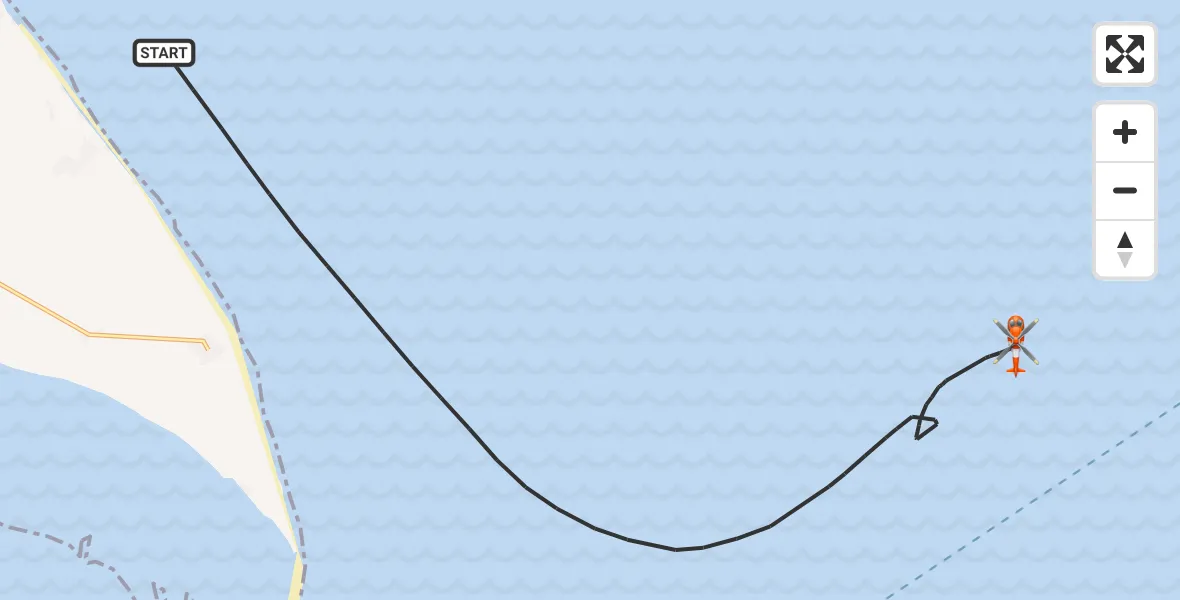 Flight route Coastguard Helicopter North Sea - North Sea, 15 July 2026, 15:15