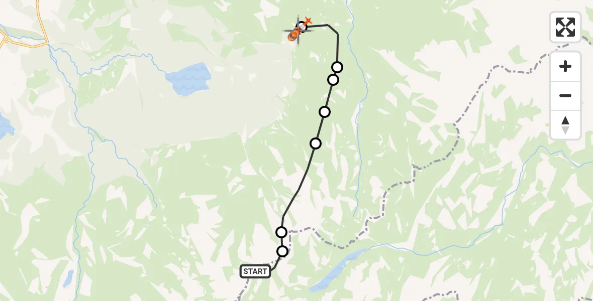 Flight route Coastguard Helicopter Moray - Glenmore, 15 July 2026, 19:59