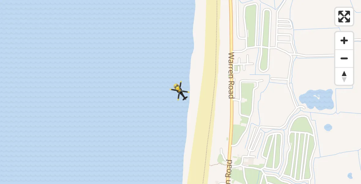 Flight route Police Helicopter Brean - Brean, 15 July 2026, 20:39