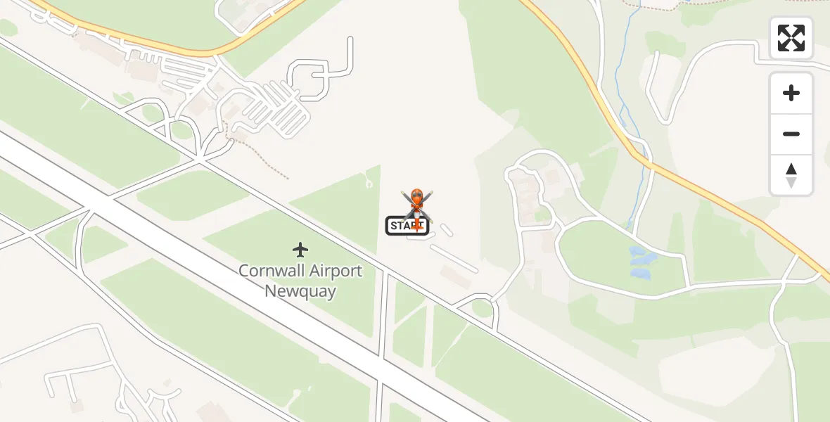 Flight route Coastguard Helicopter Cornwall Airport Newquay - Cornwall Airport Newquay, 16 July 2026, 07:03