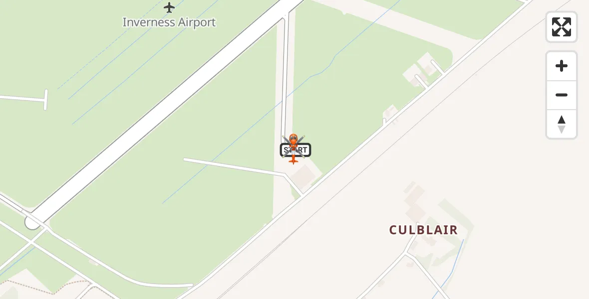 Flight route Coastguard Helicopter Inverness Airport - Inverness Airport, 16 July 2026, 11:18