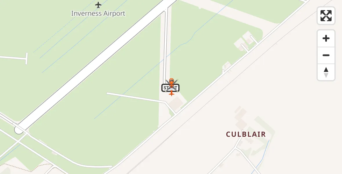 Flight route Coastguard Helicopter Inverness Airport - Inverness Airport, 16 July 2026, 11:24