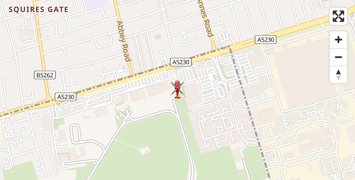 Flight route Air Ambulance Helicopter Blackpool Airport - Blackpool Airport, 16 July 2026, 11:36