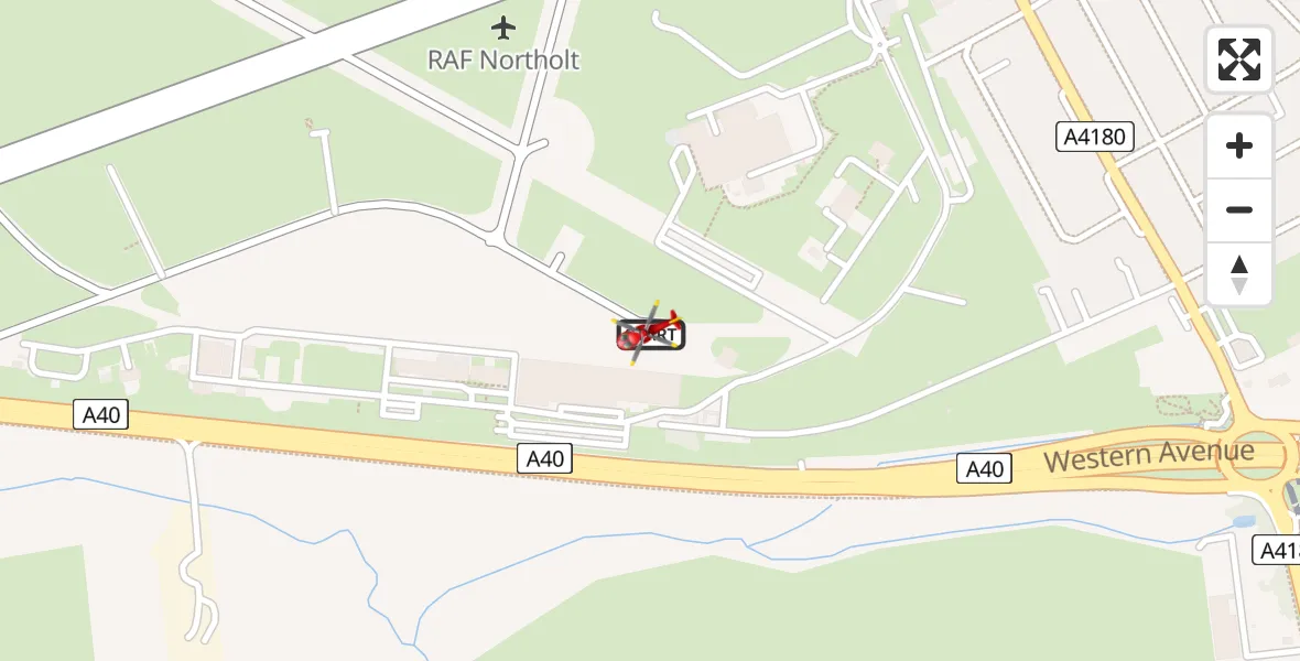 Flight route Air Ambulance Helicopter RAF Northolt - RAF Northolt, 16 July 2026, 12:49