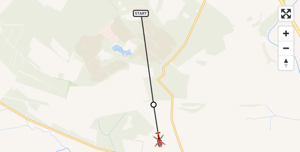 Flight route Air Ambulance Helicopter Brougham - Cliburn, 16 July 2026, 12:49
