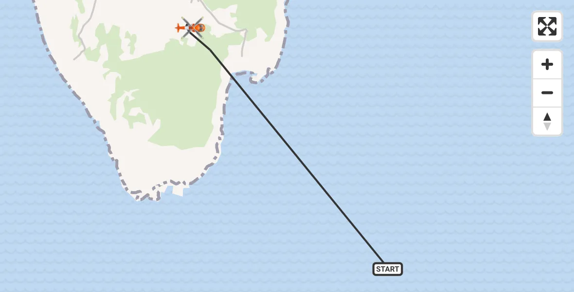 Flight route Coastguard Helicopter Inner Seas - Inner Seas, 16 July 2026, 14:42