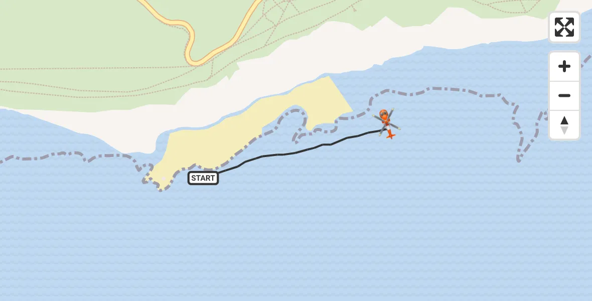 Flight route Coastguard Helicopter Eastbourne - Eastbourne, 16 July 2026, 14:47