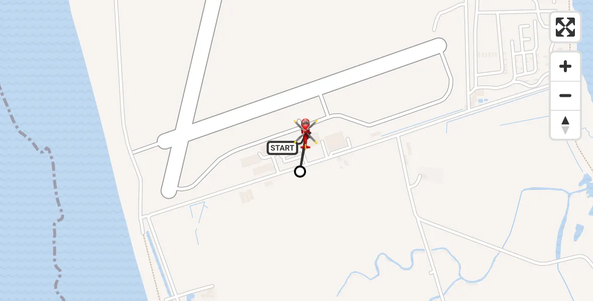 Flight route Air Ambulance Helicopter Caernarfon Airport - Caernarfon Airport, 16 July 2026, 18:25
