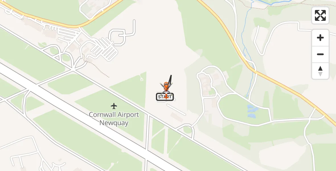 Flight route Coastguard Helicopter Cornwall Airport Newquay - Cornwall Airport Newquay, 17 July 2026, 09:13