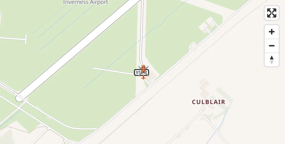 Flight route Coastguard Helicopter Inverness Airport - Inverness Airport, 17 July 2026, 17:47