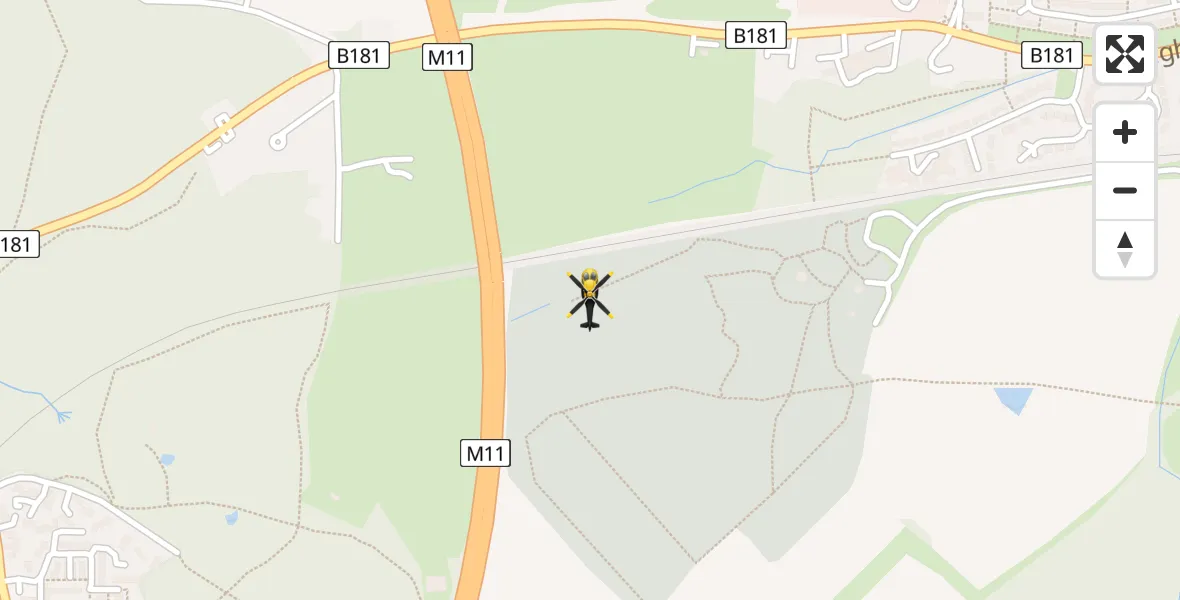 Flight route Police Helicopter North Weald Airfield - North Weald Airfield, 18 July 2026, 12:07