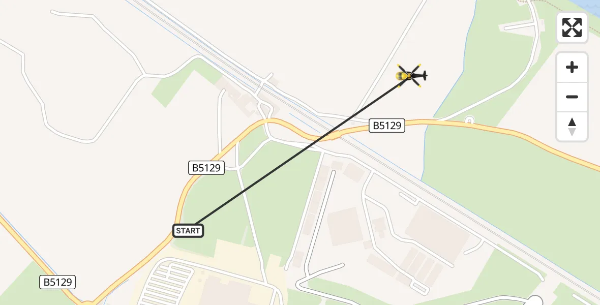 Flight route Police Helicopter Hawarden Airport - Sandycroft, 18 July 2026, 13:33