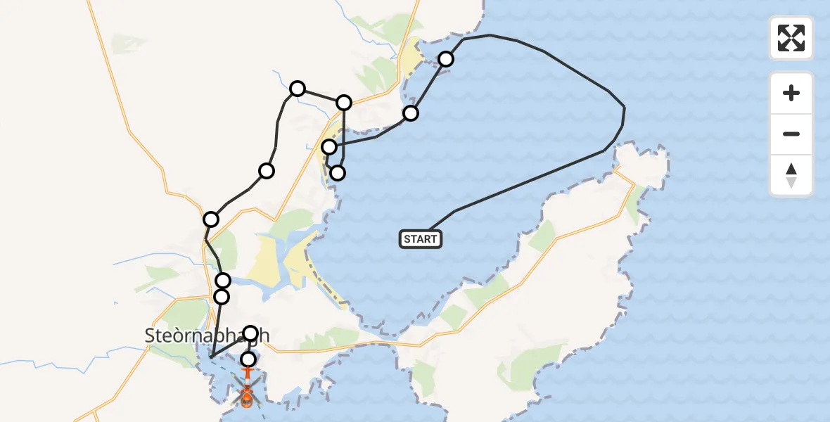 Flight route Coastguard Helicopter Inner Seas - Sanndabhaig, 18 July 2026, 14:21