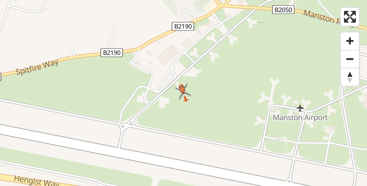 Flight route Coastguard Helicopter Manston Airport - Manston Airport, 18 July 2026, 15:13
