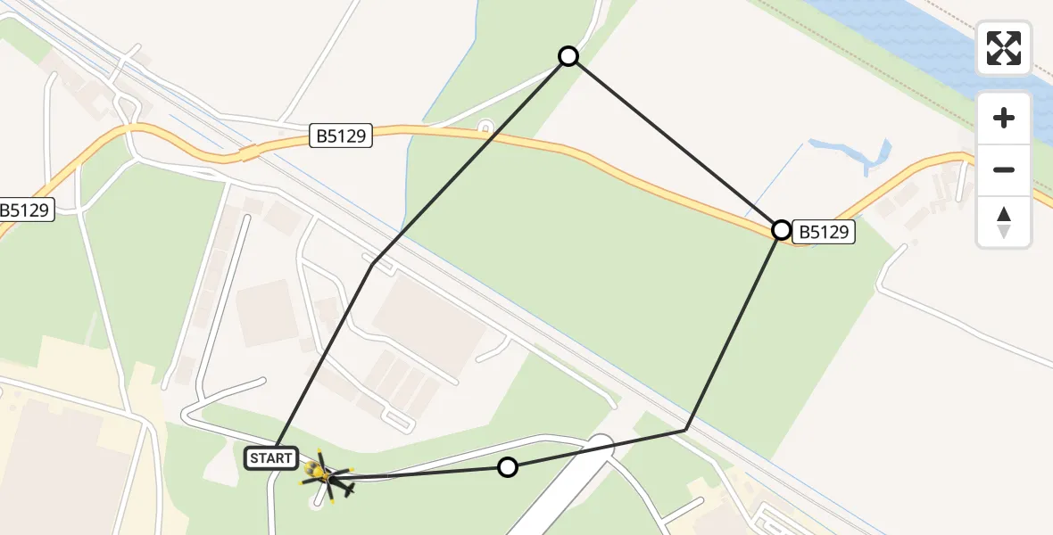 Flight route Police Helicopter Hawarden Airport - Hawarden Airport, 18 July 2026, 18:42