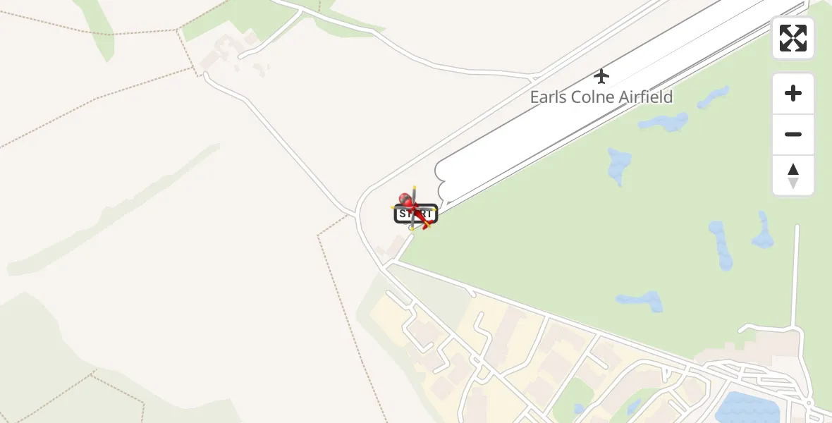 Flight route Air Ambulance Helicopter Earls Colne Airfield - Earls Colne Airfield, 19 July 2026, 09:01