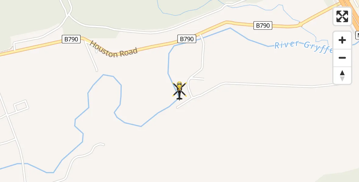 Flight route Police Helicopter Linwood - Linwood, 19 July 2026, 12:43