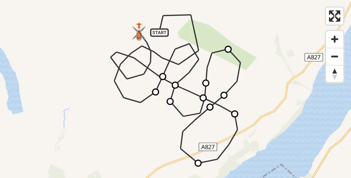 Flight route Coastguard Helicopter Perth and Kinross - Perth and Kinross, 19 July 2026, 12:51