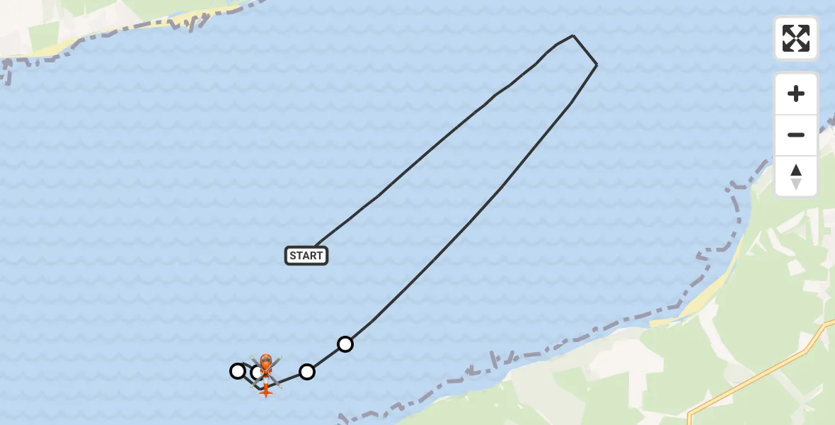 Flight route Coastguard Helicopter English Channel - Shalfleet, 19 July 2026, 14:09
