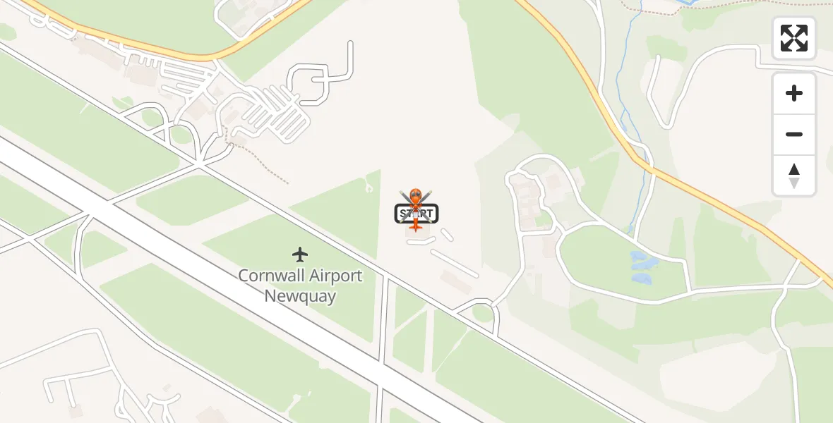 Flight route Coastguard Helicopter Cornwall Airport Newquay - Cornwall Airport Newquay, 19 July 2026, 15:41