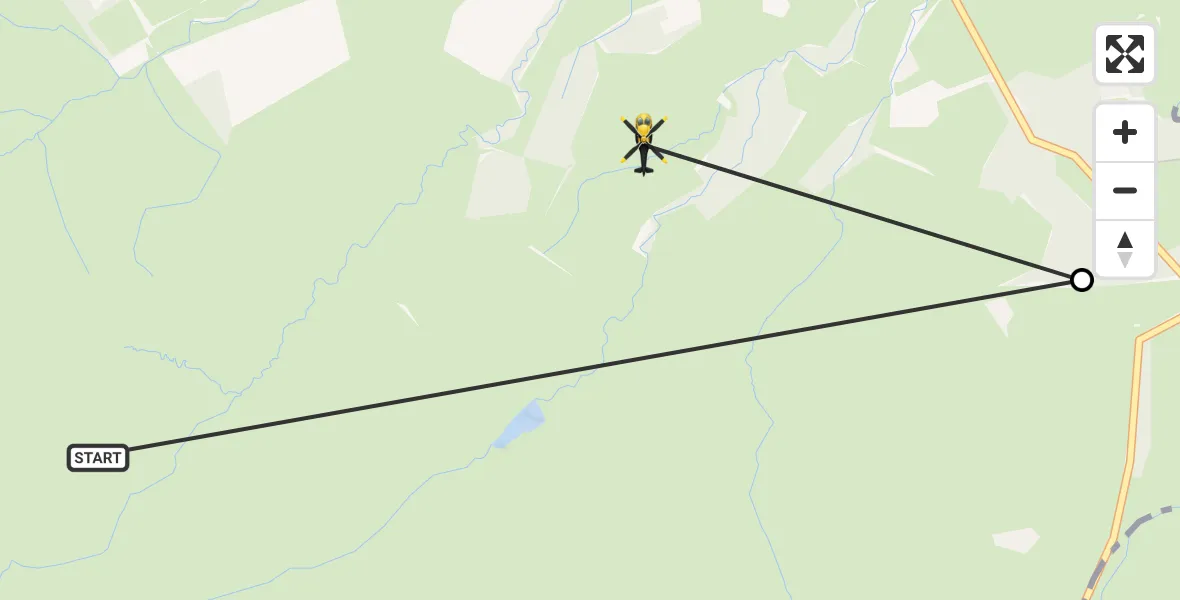 Flight route Police Helicopter The Heddles - North Branchal, 19 July 2026, 15:55