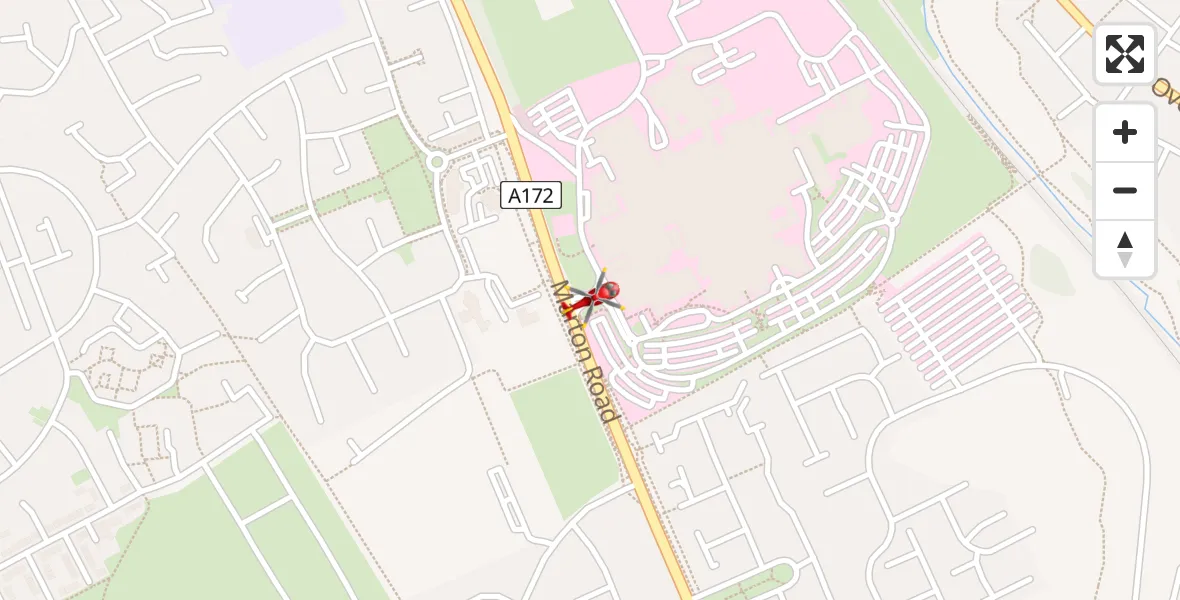 Flight route Air Ambulance Helicopter James Cook University Hospital - James Cook University Hospital, 19 July 2026, 16:25