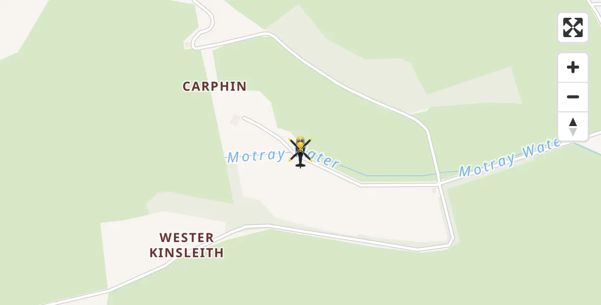 Flight route Police Helicopter Luthrie - Luthrie, 20 July 2026, 15:02