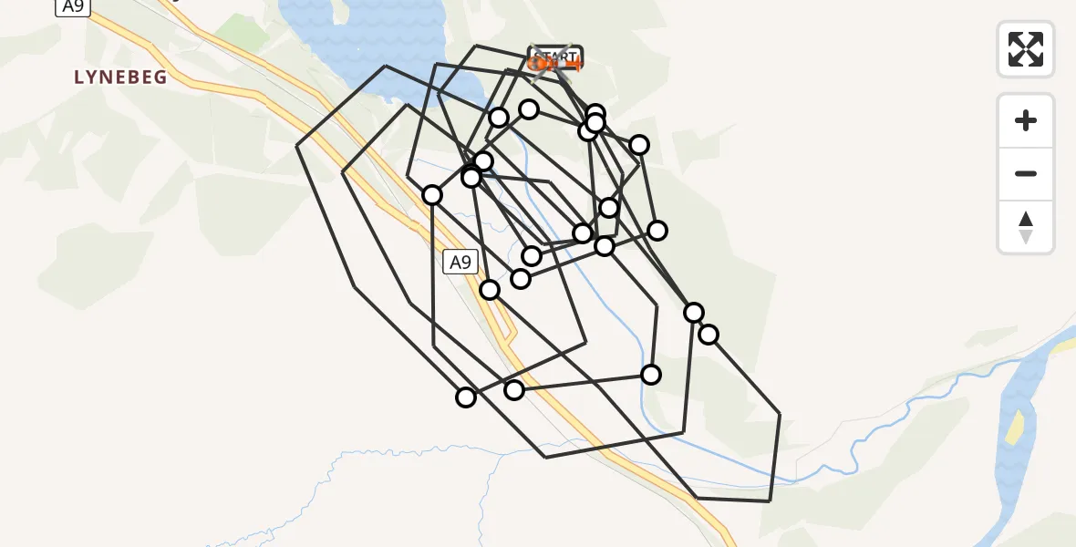 Flight route Coastguard Helicopter Moy - Moy, 21 July 2026, 11:17