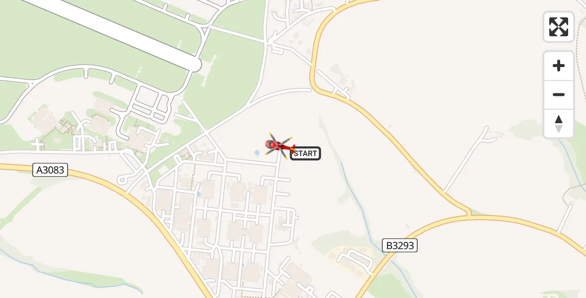 Flight route Air Ambulance Helicopter RNAS Culdrose - RNAS Culdrose, 21 July 2026, 12:13
