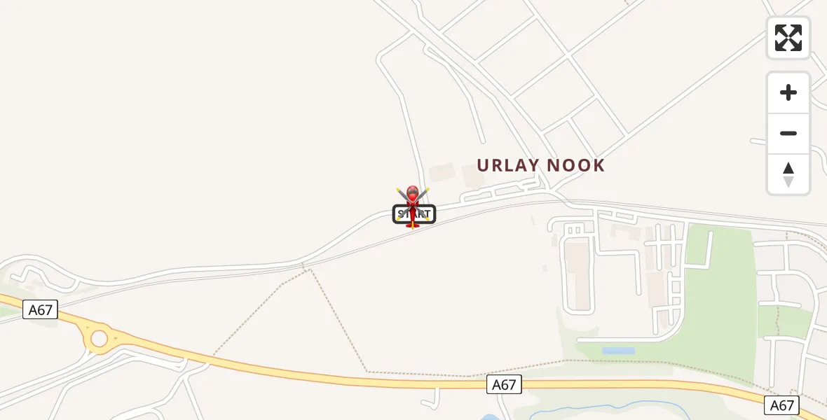 Flight route Air Ambulance Helicopter Egglescliffe - Egglescliffe, 21 July 2026, 12:25