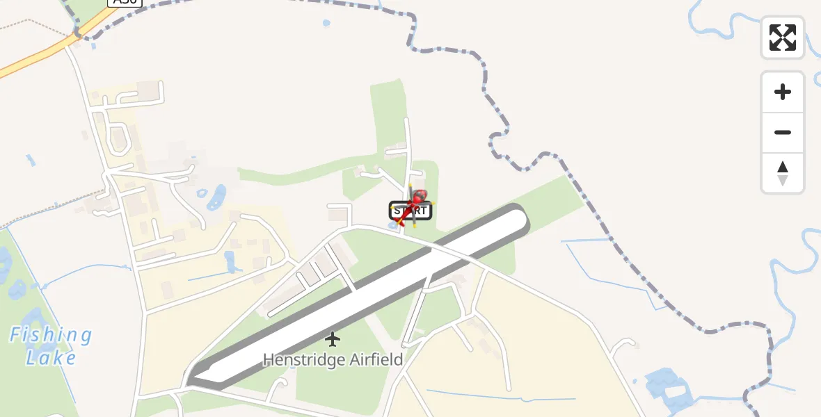 Flight route Air Ambulance Helicopter Henstridge Airfield - Henstridge Airfield, 21 July 2026, 14:00