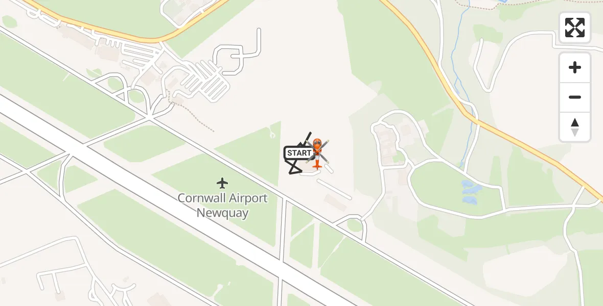 Flight route Coastguard Helicopter Cornwall Airport Newquay - Cornwall Airport Newquay, 21 July 2026, 16:20