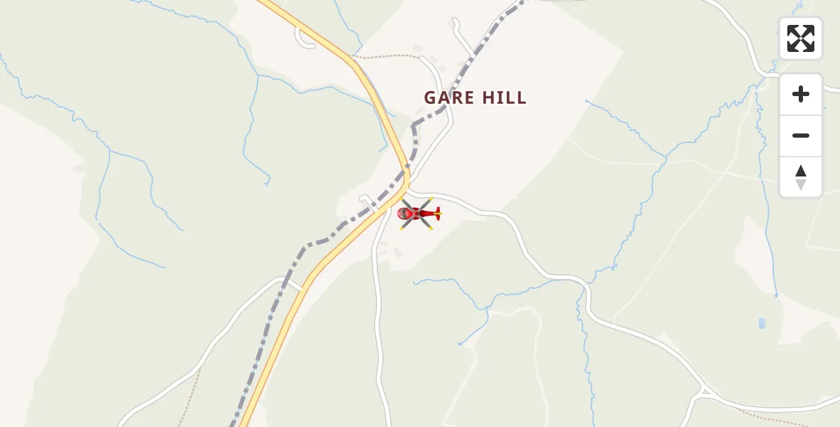 Flight route Air Ambulance Helicopter Witham Friary - Witham Friary, 22 July 2026, 10:42