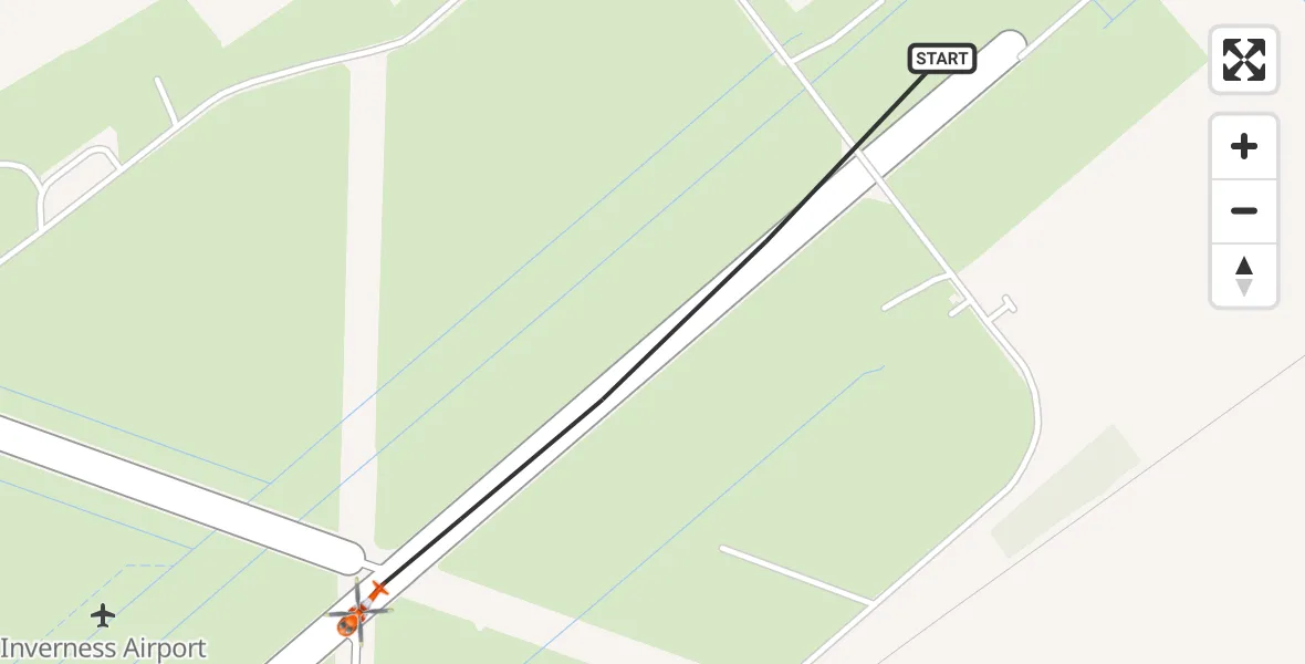 Flight route Coastguard Helicopter Inverness Airport - Inverness Airport, 22 July 2026, 10:53